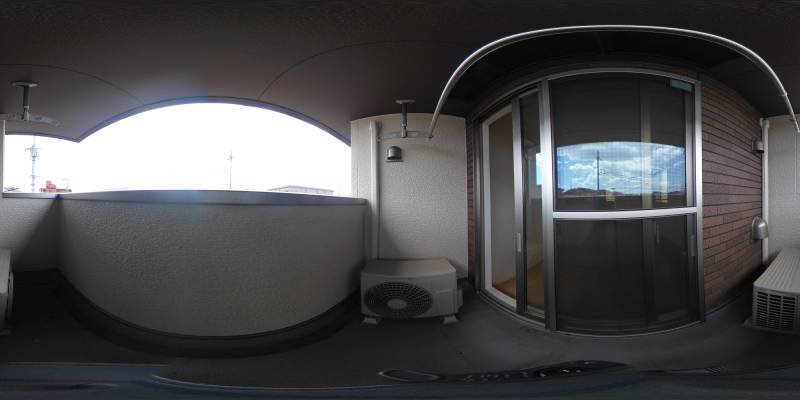 パノラマ画像バルコニー