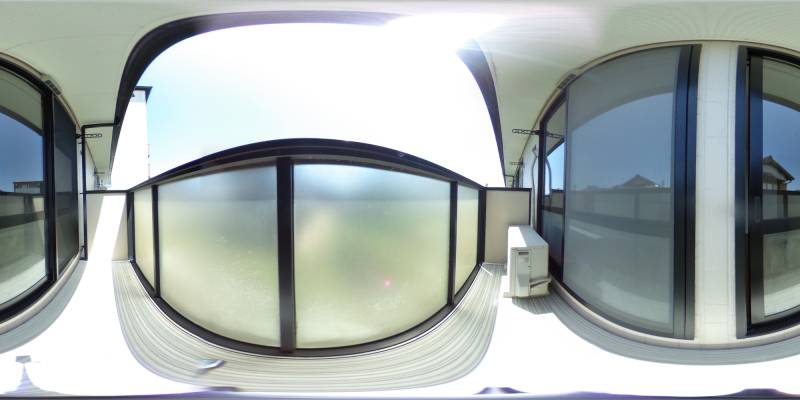 パノラマ画像バルコニー