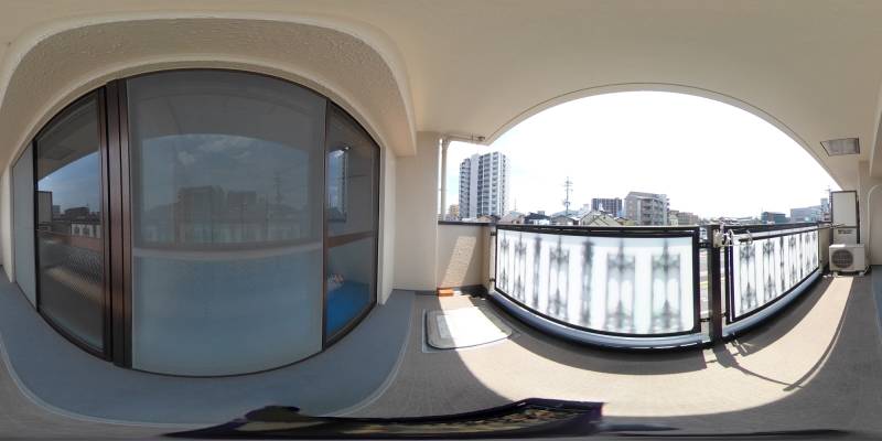 パノラマ画像バルコニー