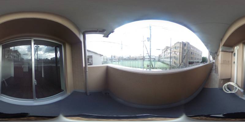 パノラマ画像バルコニー