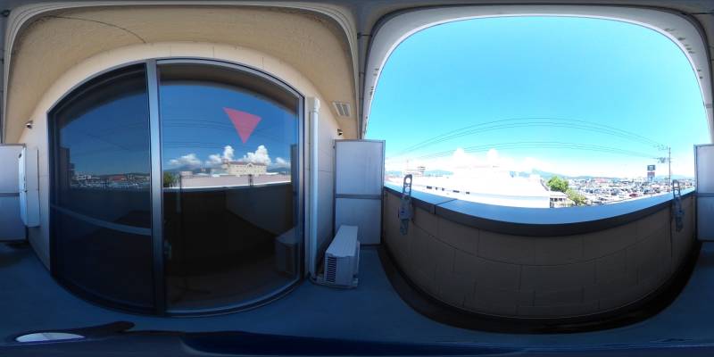 パノラマ画像バルコニー