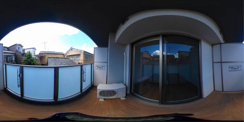 パノラマ画像バルコニー