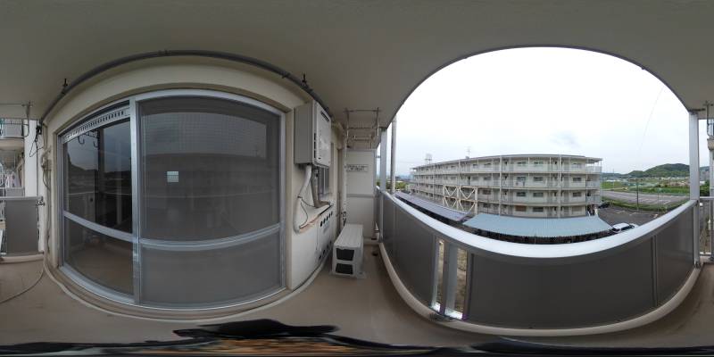 パノラマ画像バルコニー