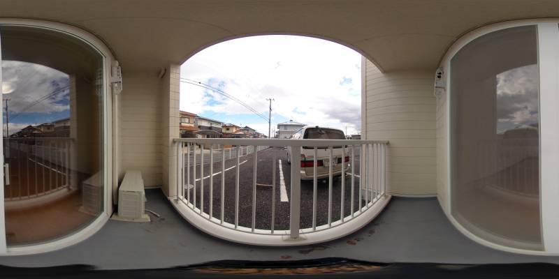 パノラマ画像バルコニー