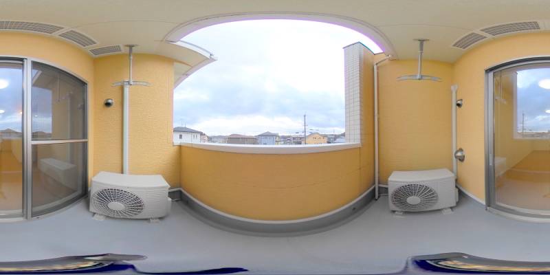 パノラマ画像バルコニー