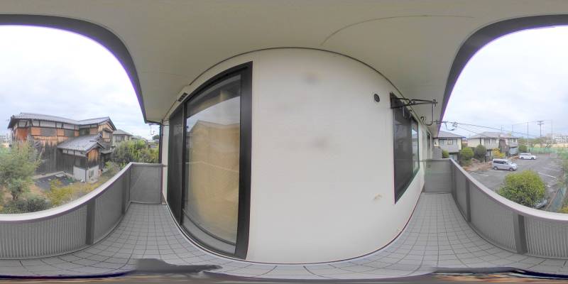 パノラマ画像バルコニー