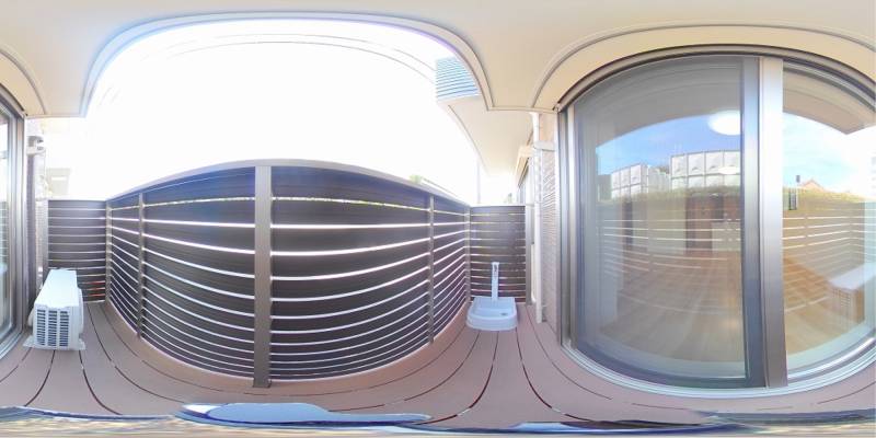 パノラマ画像バルコニー