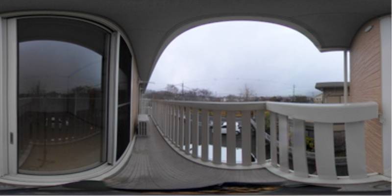 パノラマ画像バルコニー