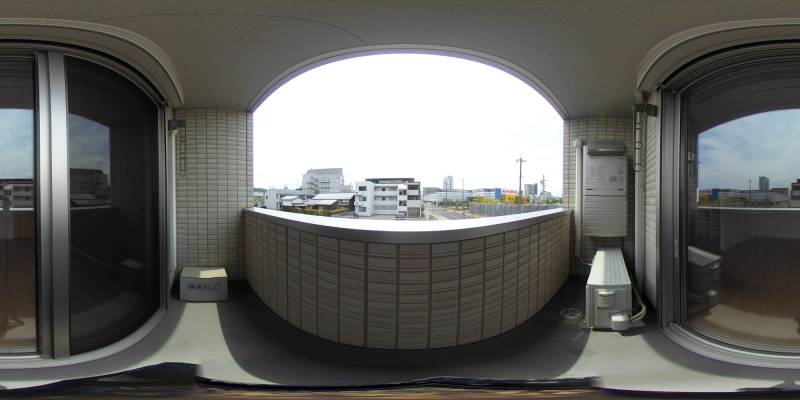 パノラマ画像バルコニー