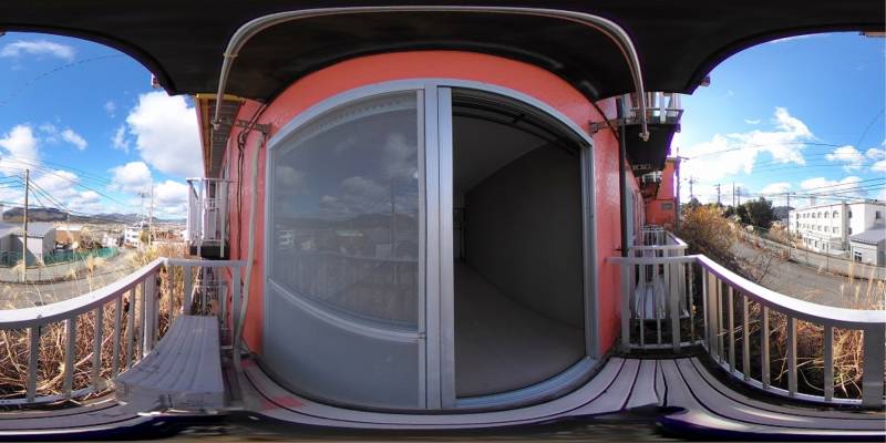 パノラマ画像バルコニー