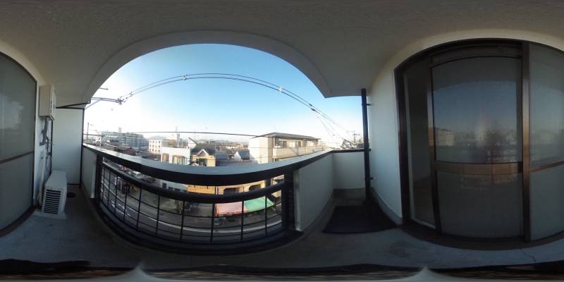 パノラマ画像バルコニー