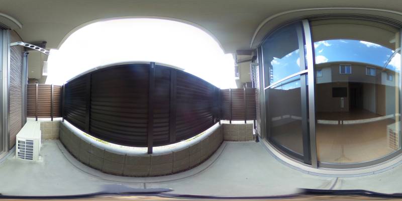 パノラマ画像バルコニー