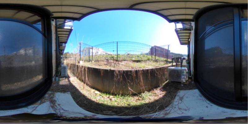 パノラマ画像庭