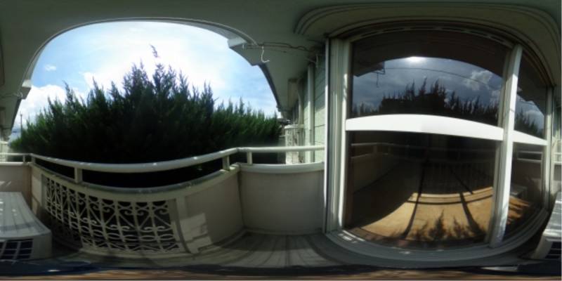 パノラマ画像バルコニー