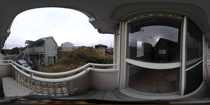 パノラマ画像バルコニー