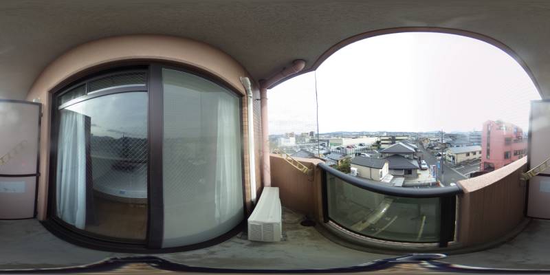 パノラマ画像バルコニー