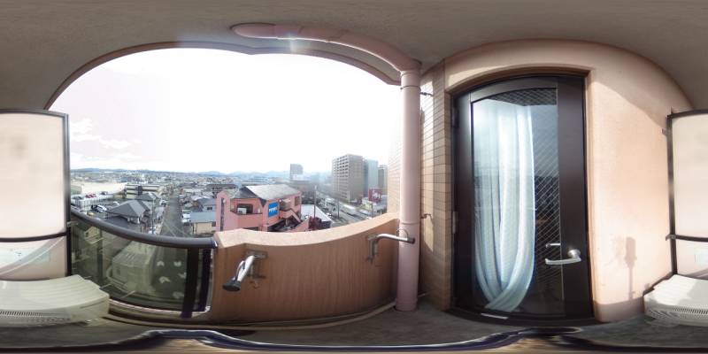 パノラマ画像バルコニー