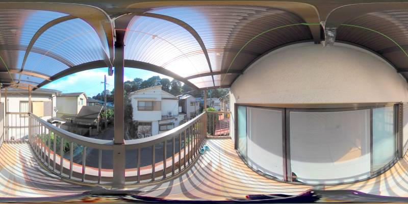 パノラマ画像バルコニー