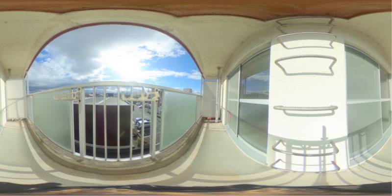 パノラマ画像バルコニー