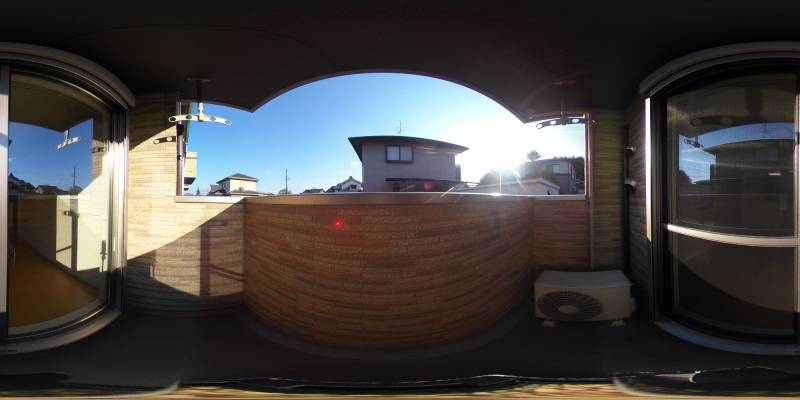 パノラマ画像バルコニー