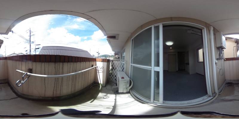 パノラマ画像バルコニー