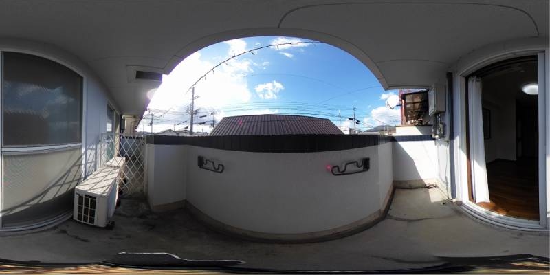 パノラマ画像バルコニー