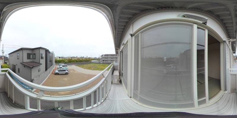 パノラマ画像バルコニー