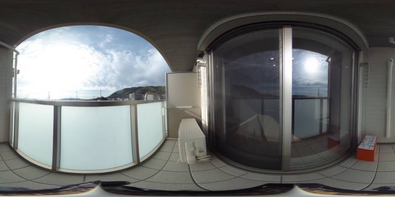 パノラマ画像バルコニー