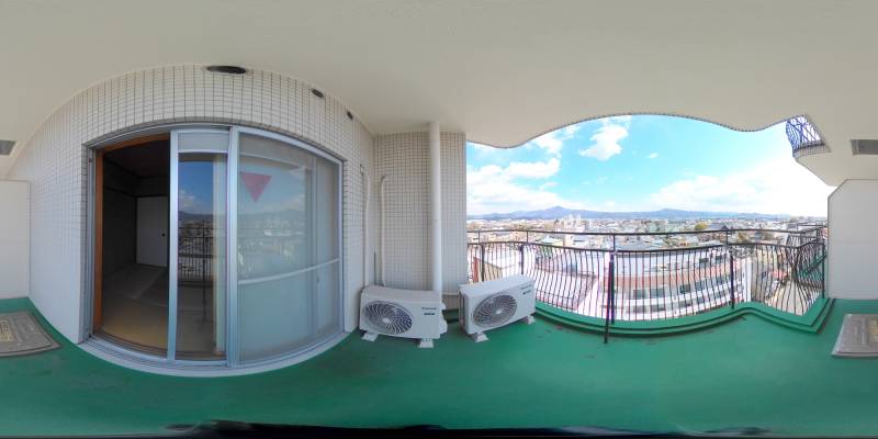 パノラマ画像バルコニー