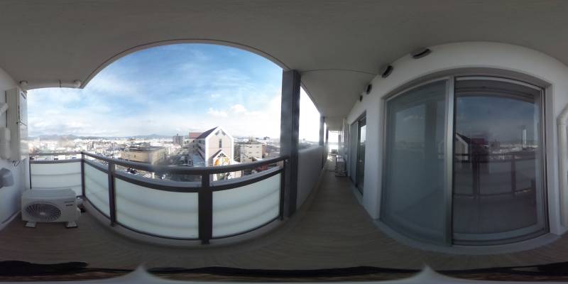 パノラマ画像バルコニー