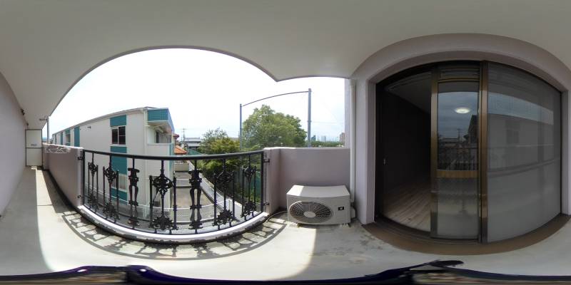 パノラマ画像バルコニー