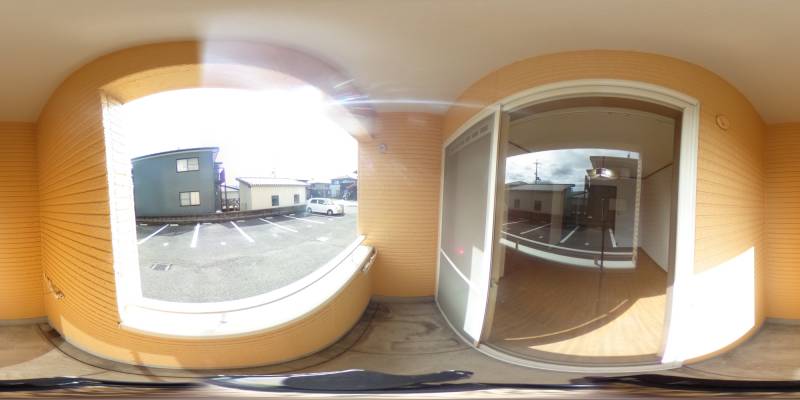 パノラマ画像バルコニー