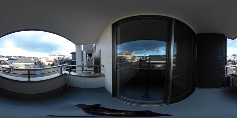 パノラマ画像バルコニー