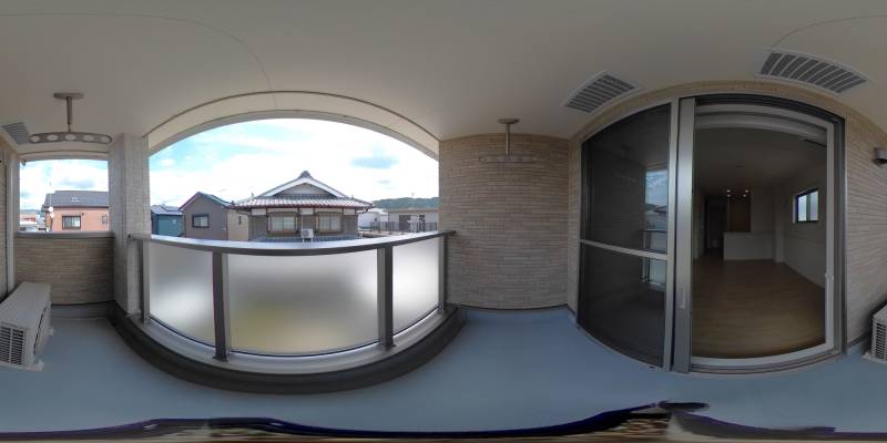 パノラマ画像バルコニー
