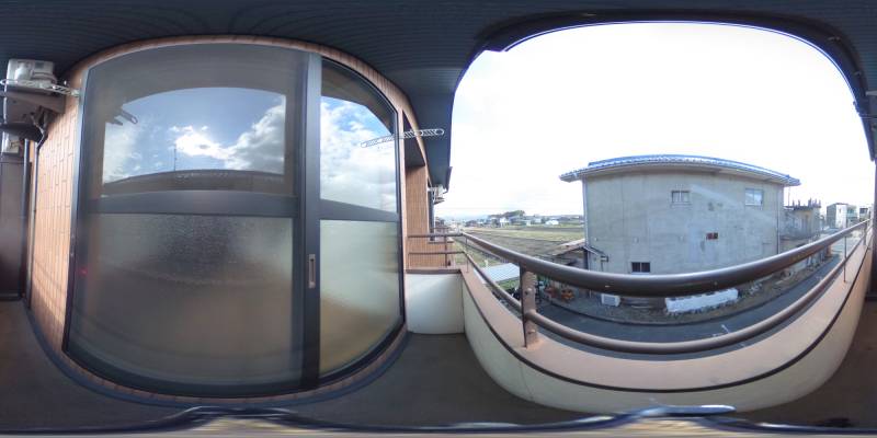 パノラマ画像バルコニー