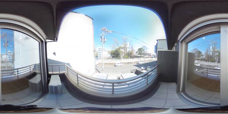 パノラマ画像バルコニー