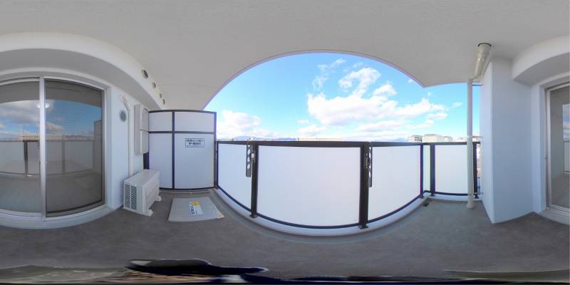 パノラマ画像バルコニー