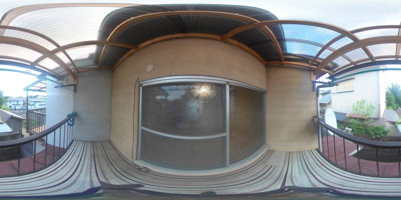 パノラマ画像バルコニー