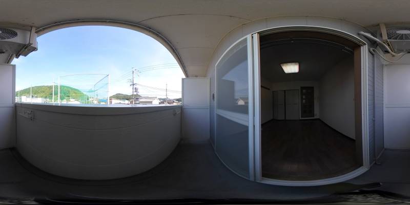 パノラマ画像バルコニー