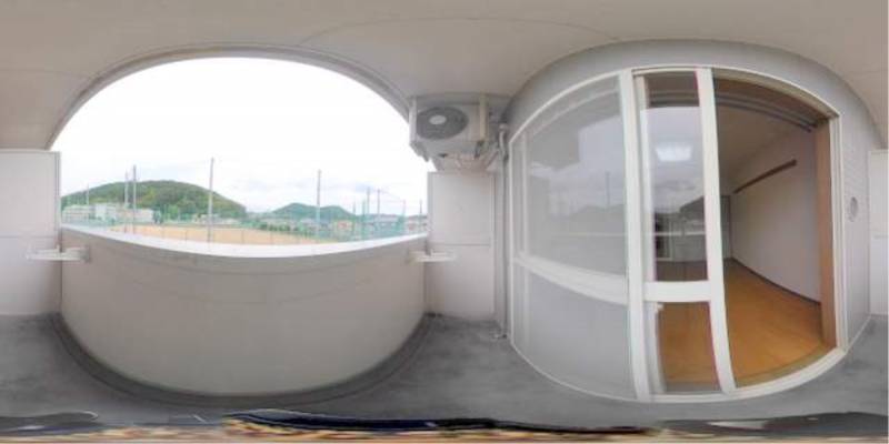 パノラマ画像バルコニー