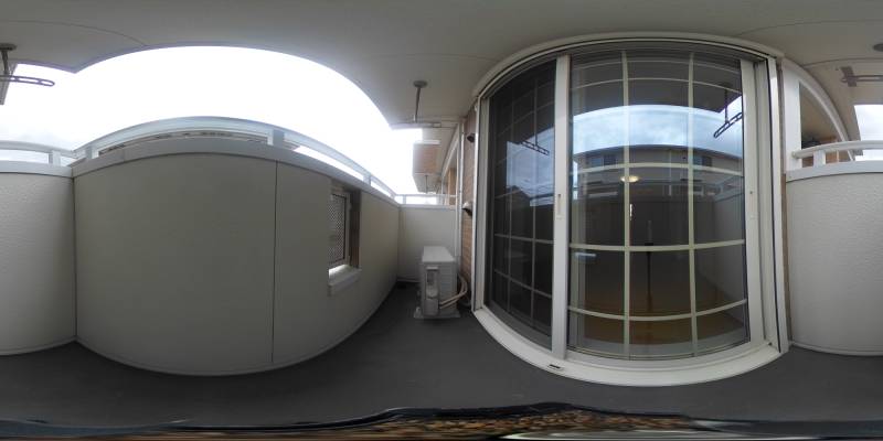 パノラマ画像バルコニー