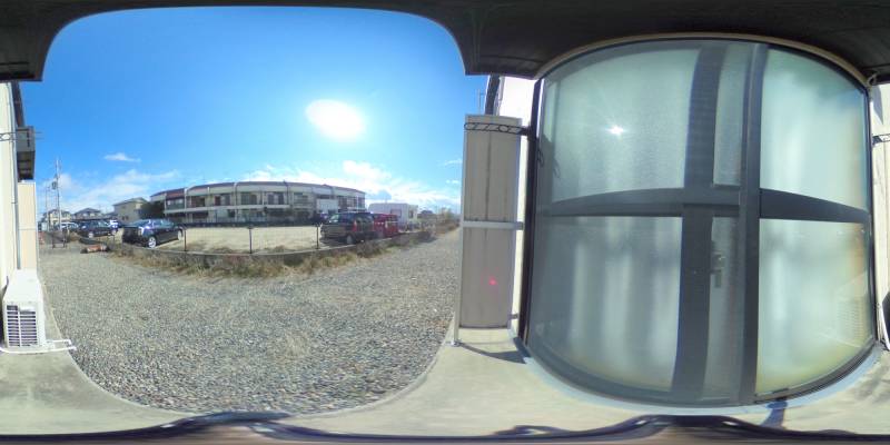 パノラマ画像バルコニー