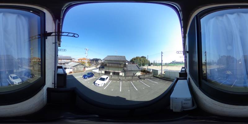 パノラマ画像バルコニー