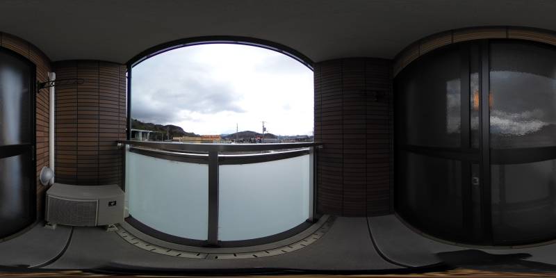 パノラマ画像バルコニー