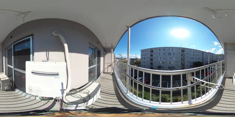 パノラマ画像バルコニー