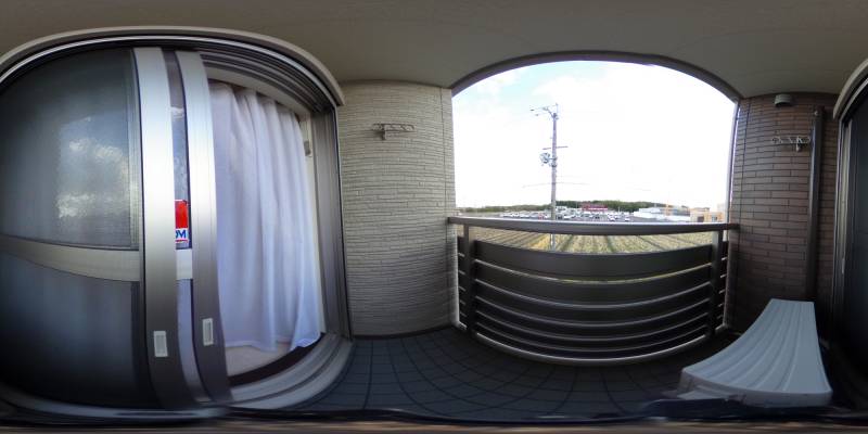 パノラマ画像バルコニー