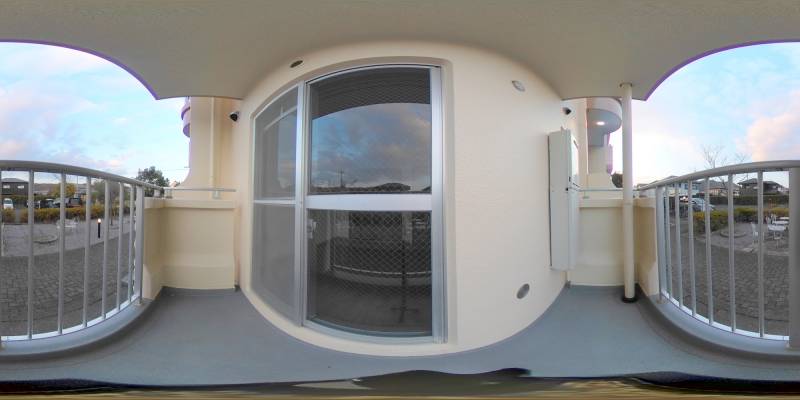 パノラマ画像バルコニー