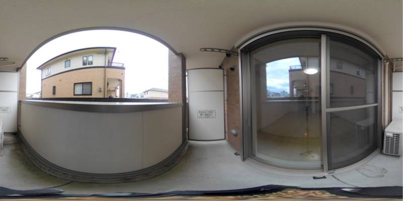 パノラマ画像バルコニー