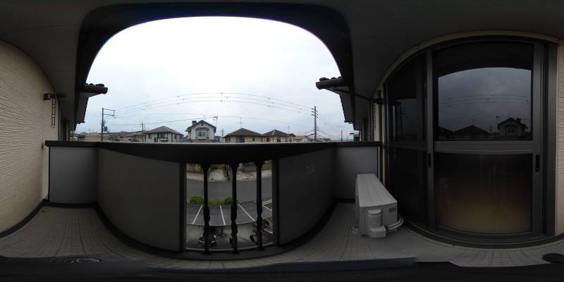 パノラマ画像バルコニー