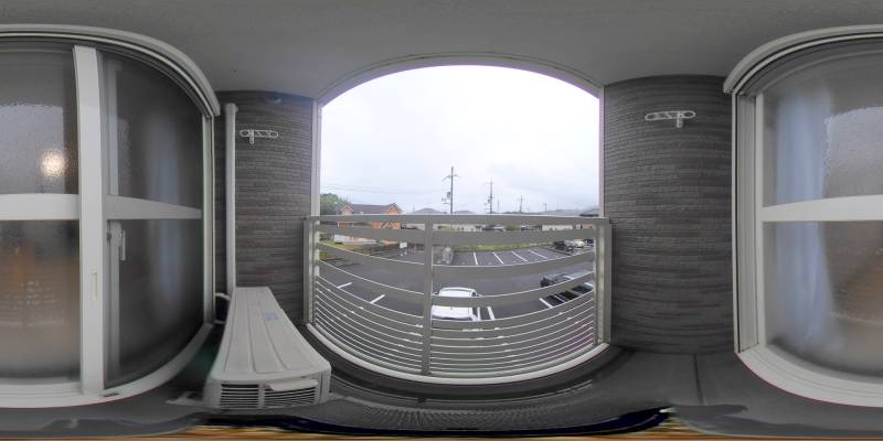 パノラマ画像バルコニー